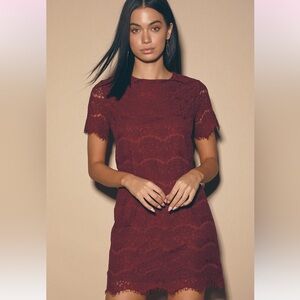 Burgundy Lace Dress NWT